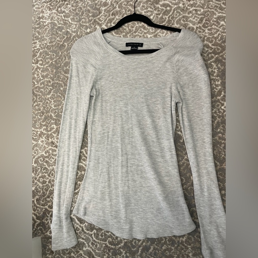 Sanctuary thin soft Henley, long sleeve tee